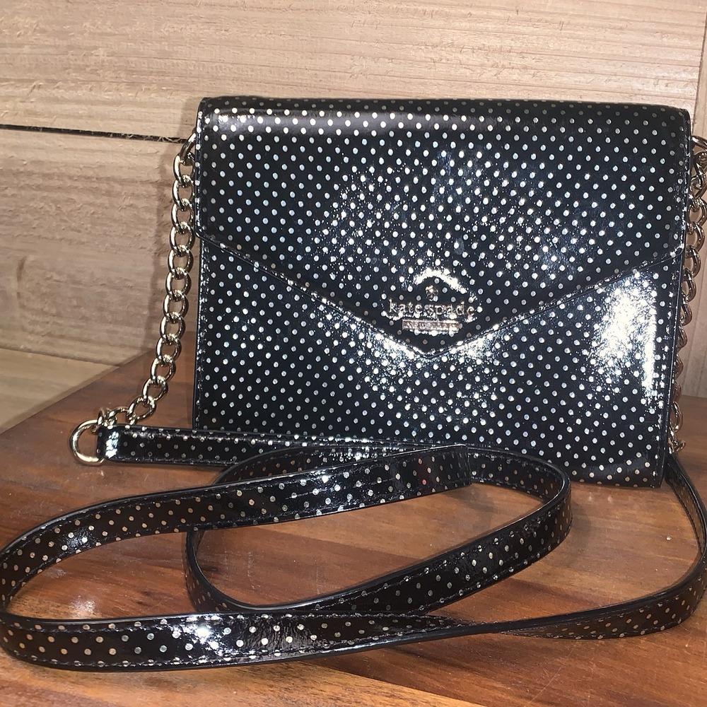 Kate Spade Crossbody Lilac Street Dot Monday Handbag Purse Polka Dot‎ 6.5"x5" - Picture 3 of 9
